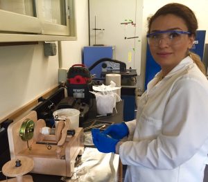 Shokoofeh, conducting research on development of new biomaterials from nanocellulose, received her degree in Iran.